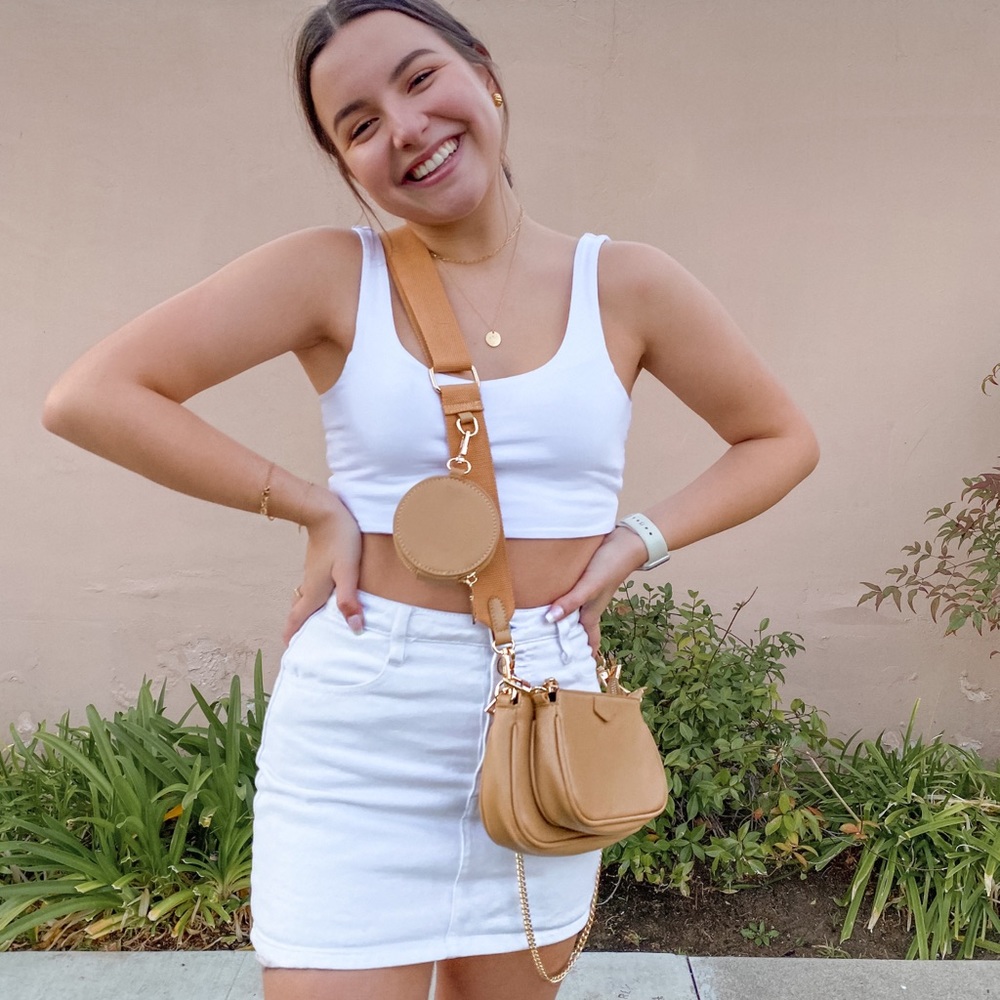 White Denim Skirt